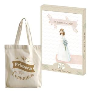 Mi Primera Comunión Tapa dura - LIBRO COMUNION NIÑA + BOLSA TOTE