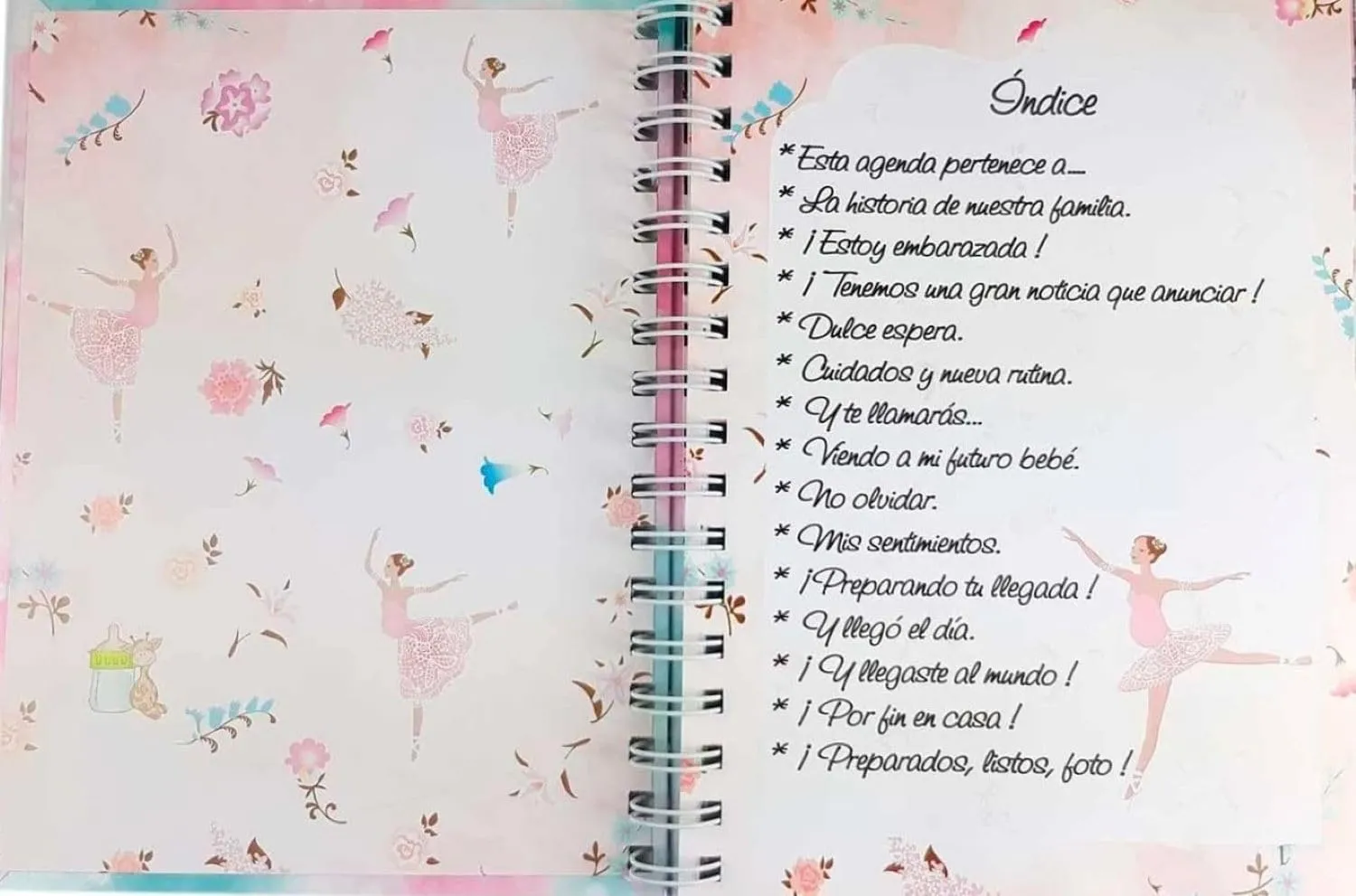 Agenda de Embarazo Semana a Semana - Diario Completo para Todas las Etapas del Embarazo Ideal para la Futura Madre Tapas Duras y Encuadernación en Espiral 96 Páginas, lustraciones Originales - Imagen 8