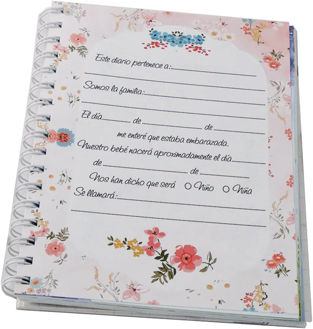 Agenda de Embarazo Semana a Semana - Diario Completo para Todas las Etapas del Embarazo Ideal para la Futura Madre Tapas Duras y Encuadernación en Espiral 96 Páginas, lustraciones Originales - Imagen 7