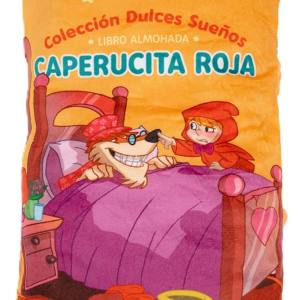 Caperucita roja Cuento Almohada de Tela, realizado en Material Esponjoso, Suave y fácil de Lavar, Medidas 29 x 38 x 9 centímetros, a Todo Color