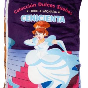 La Cenicienta Cuento Almohada de Tela, realizado en Material Esponjoso, Suave y fácil de Lavar, Medidas 29 x 38 x 9 centímetros, a Todo Color