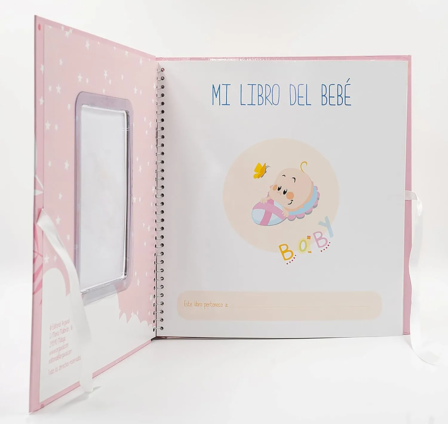 Mi libro del bebé niño, más tampón huellas manos y pies, recuerdo de bebé con 44 páginas a todo color, varias páginas para estampar las huellas durante diferentes meses, tamaño 29x28 - Imagen 6