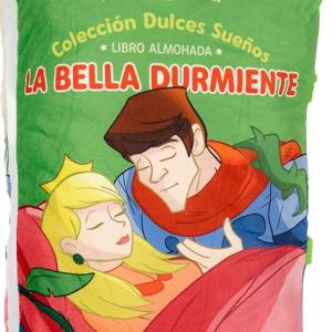 Libro Almohada, La Bella Durmiente, Libro de Tela Aterciopelada, Libro Almohada Bebe,Almohada Cuento, Medidas 38 x 29 x 19